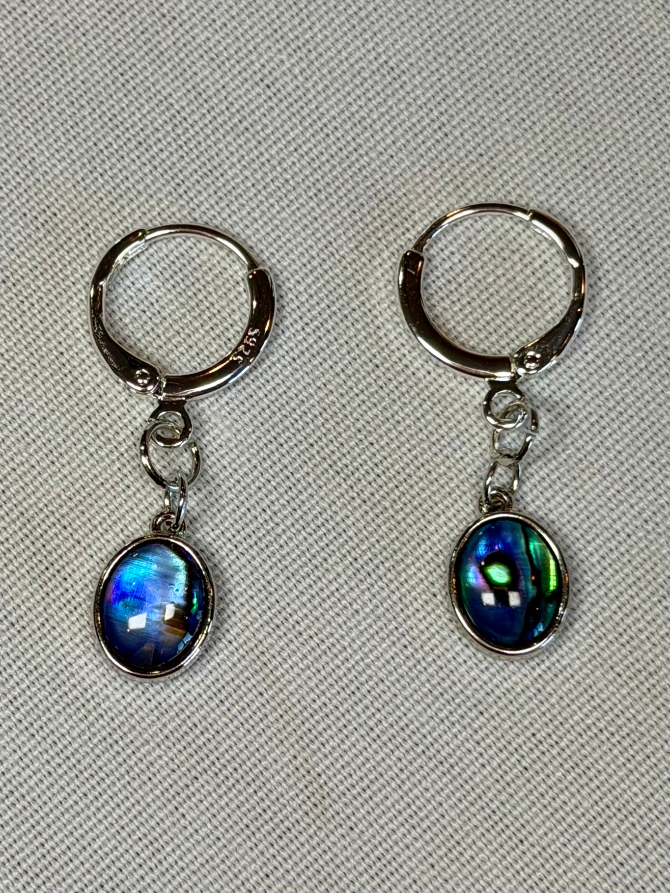 Iridescent Blue Shell Drop Huggies