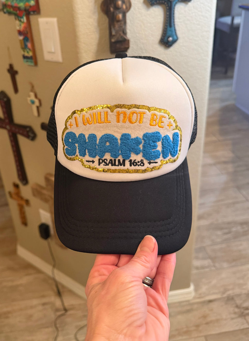 I Will Not Be Shaken Trucker Hat