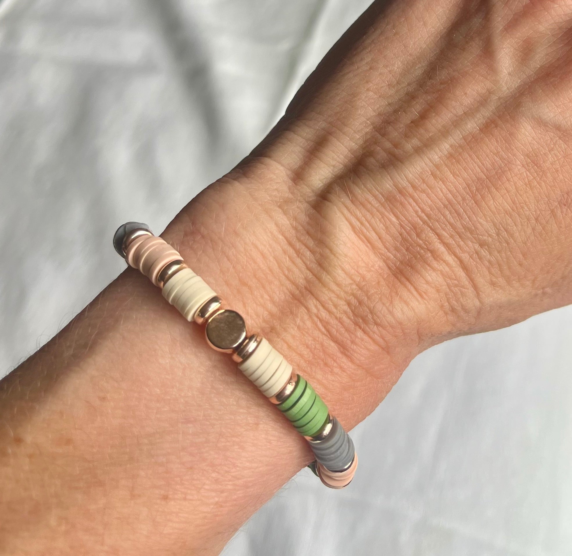 Sage Horizon Stack Bracelet
