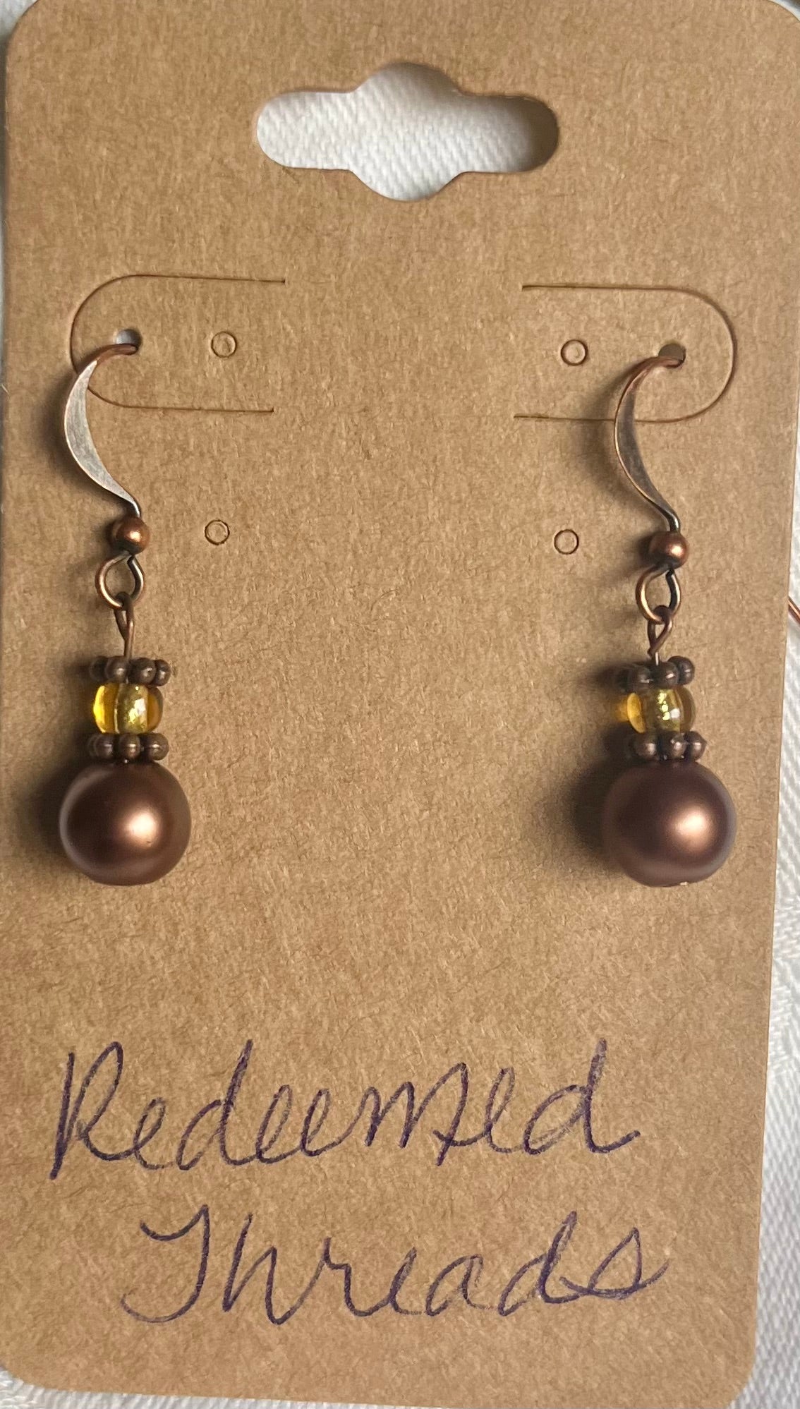 Harvest Glow Beaded Earrings