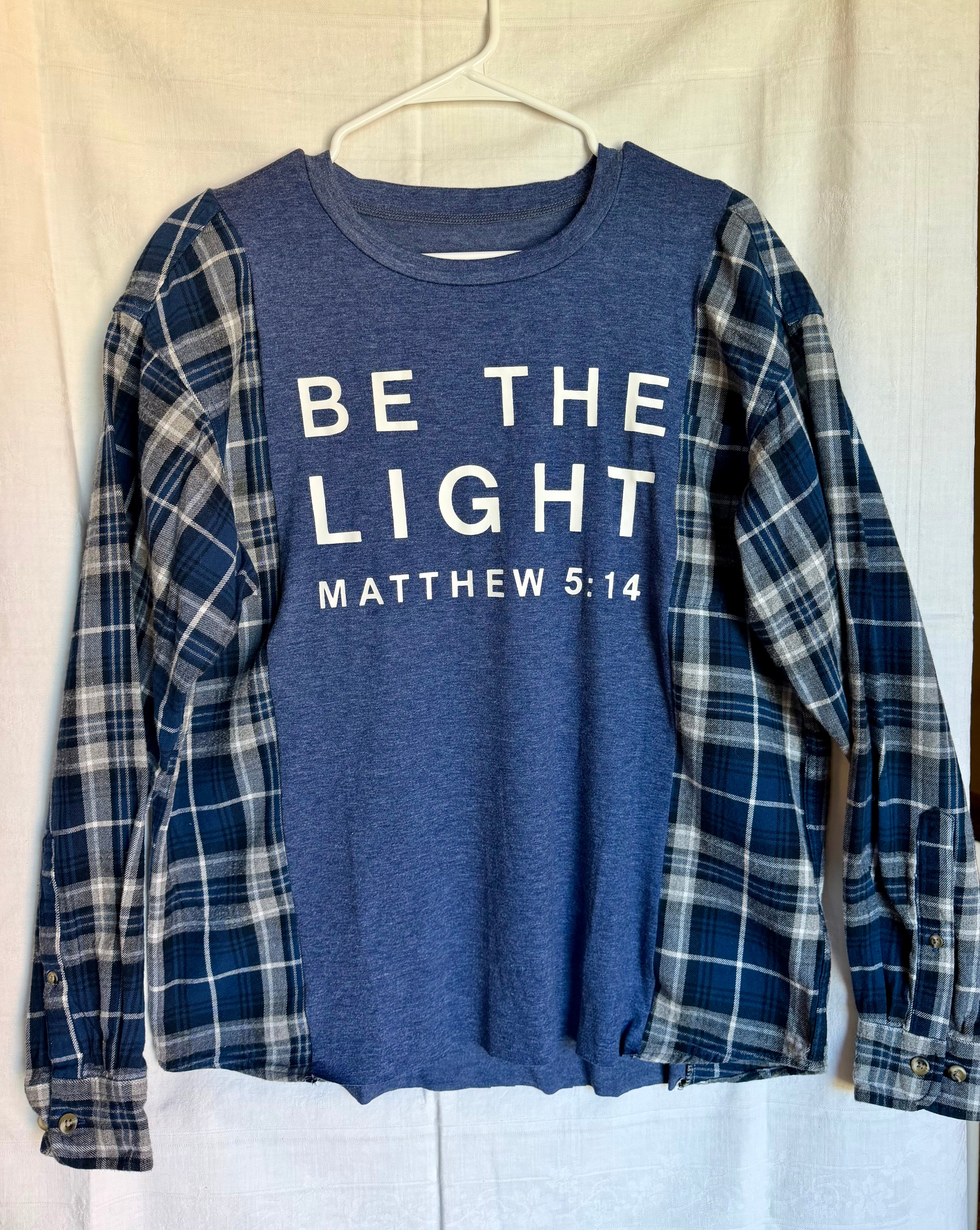 Be the Light Plaid Sleeve Top