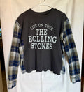 The Rolling Stones Plaid Sleeve Sweatshirt