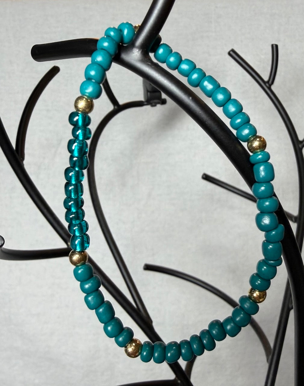 Teal Ocean Trio Beaded Bracelet (Set of 3)