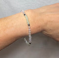 Iridescent Clear & Soft Green Beaded Bracelet | Minimal Crystal Stretch Bracelet